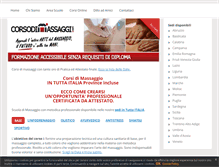 Tablet Screenshot of corsodimassaggi.com